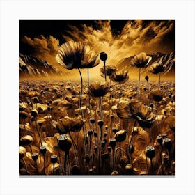 Golden Poppy Field Canvas Print