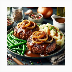 Burgers With Gravy Canvas Print