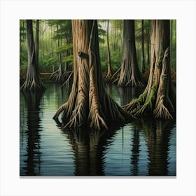 Cypress Trees 1 Canvas Print