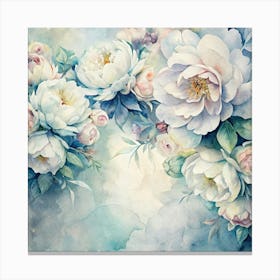 Watercolor Peonies 23 Canvas Print