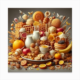 Plate Of Food Canvas Print