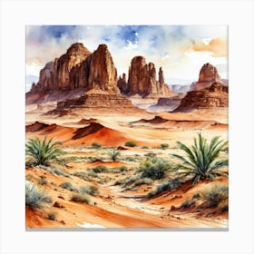 Red Sands Of The Desert Canvas Print