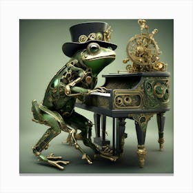Piano frog Canvas Print