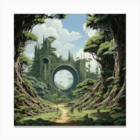 Castle In The Forest Canvas Print