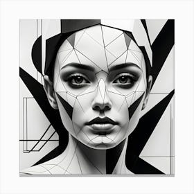 Geometric Portrait Canvas Print