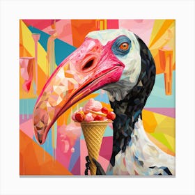 Ice Cream Stork Canvas Print