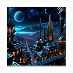 Futuristic City 25 Canvas Print