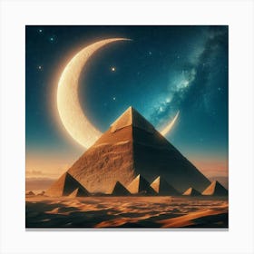 Pyramid With Crescent 1 Canvas Print