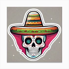 Day Of The Dead Skull 28 Canvas Print