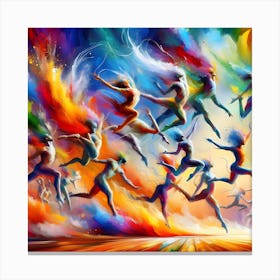 Colorful Dancers Canvas Print