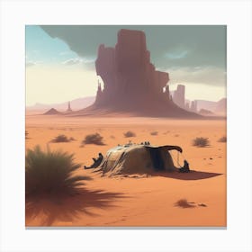 Sahara Countryside Peaceful Landscape Professional Ominous Concept Art By Artgerm And Greg Rutkows (4) Canvas Print