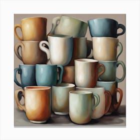 Coffee Mugs Canvas Print