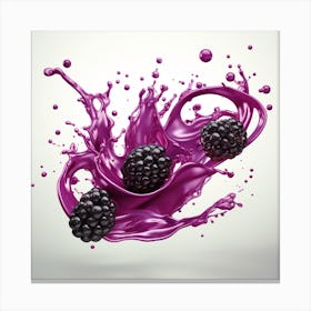 Blackberry Splash 4 Canvas Print