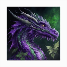 Purple Dragon 1 Canvas Print