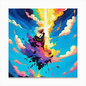 Girl In The Sky Canvas Print
