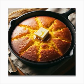 Cornbread In A Skillet Canvas Print