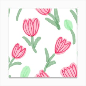 Pink Tulips 1 Canvas Print