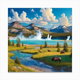 Yellowstone Lake Canvas Print