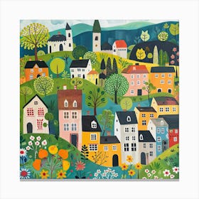 Kids Travel Illustration Vienna 2 Canvas Print