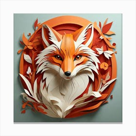 Minimalism, Fox Canvas Print