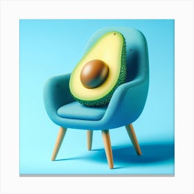 Avocado On A Chair 2 Canvas Print