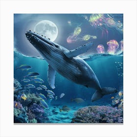 Majestic Whale Canvas Print