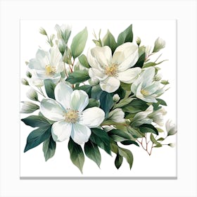 White Flowers Canvas Print