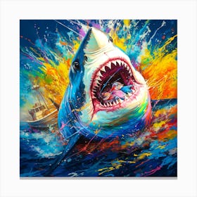 Shark Attack Canvas Print