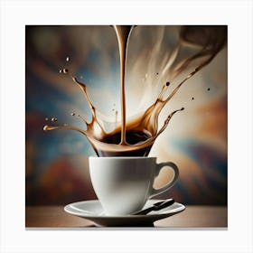 Splashing Coffee 5 Canvas Print