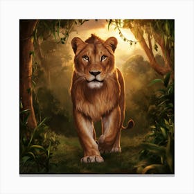 Lionjungle Canvas Print