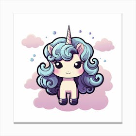 Kawaii Unicorn 16 Canvas Print