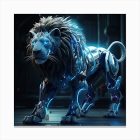 Futuristic Lion Canvas Print