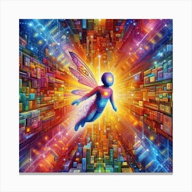 The digitalized character Canvas Print