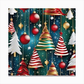 Christmas Tree Wallpaper Canvas Print