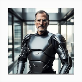 Steve Jobs In Armor 2 Canvas Print