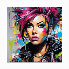 Splatter Girl 2 Canvas Print