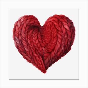 Heart Of Red Yarn 1 Canvas Print
