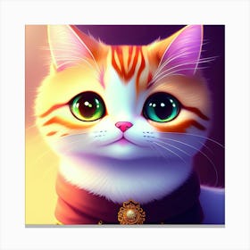 Cute Fluffy Cat Canvas Print