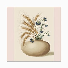 Wheat In A Vase 1 Canvas Print