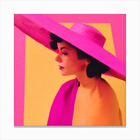 Portrait Of A Woman In A Hat Canvas Print