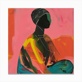 'The Woman In Pink' Canvas Print