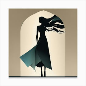 Silhouette Of A Woman 4 Canvas Print