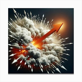 Explosion Arrow Canvas Print