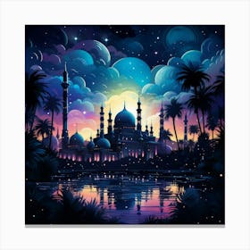 Islamic Night Sky 1 Canvas Print