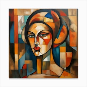 Cubism Art, Portrait of a woman 1 Canvas Print