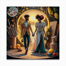 A Stunning Romantic Illustration Of A Couple Hand Lzvvmv0tsral8znek9nszg Engqbcrjqf2hl0rp9cflog Canvas Print