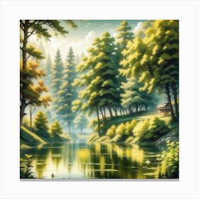 Russian Landscape Painting Canvas Print