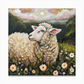 Sheep Fairycore Painting 4 Canvas Print