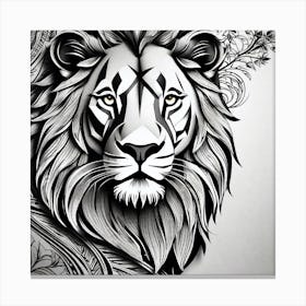 Lion Head 30 Canvas Print