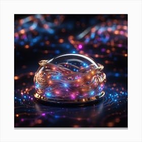 Glass Dome With Wires Canvas Print
